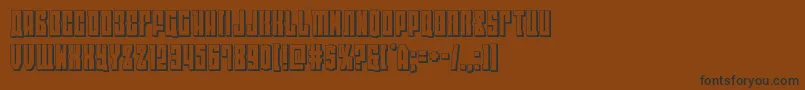 eastwest3d Font – Black Fonts on Brown Background