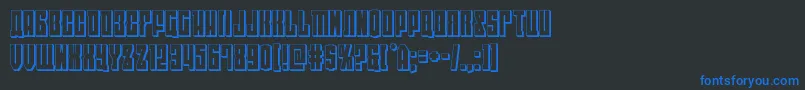 eastwest3d Font – Blue Fonts on Black Background