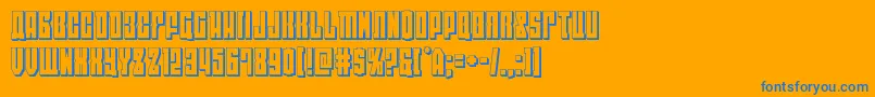 eastwest3d Font – Blue Fonts on Orange Background