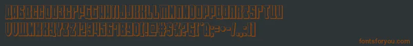 eastwest3d Font – Brown Fonts on Black Background