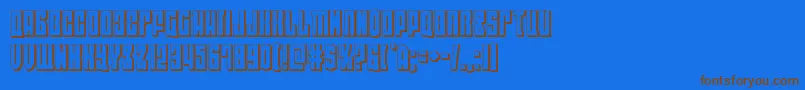 eastwest3d Font – Brown Fonts on Blue Background