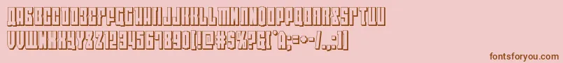 eastwest3d Font – Brown Fonts on Pink Background