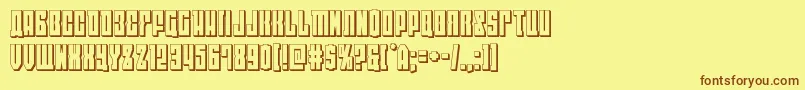 eastwest3d Font – Brown Fonts on Yellow Background