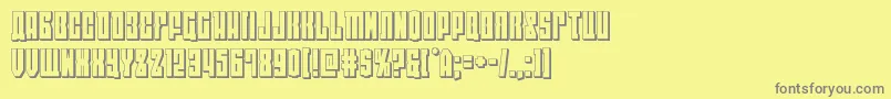 eastwest3d Font – Gray Fonts on Yellow Background