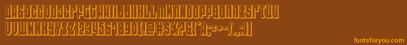 eastwest3d Font – Orange Fonts on Brown Background