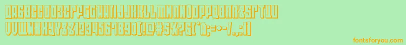 eastwest3d Font – Orange Fonts on Green Background