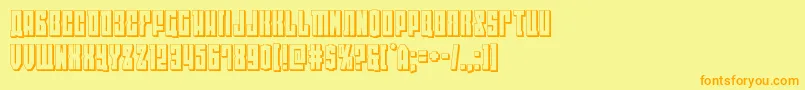 eastwest3d Font – Orange Fonts on Yellow Background