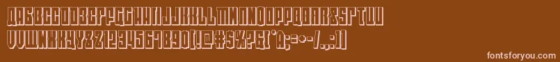 eastwest3d Font – Pink Fonts on Brown Background