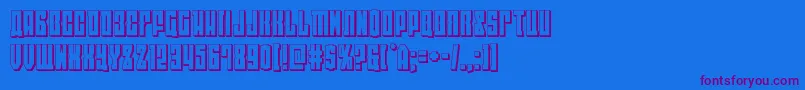 eastwest3d Font – Purple Fonts on Blue Background