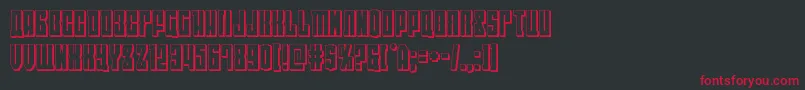 eastwest3d Font – Red Fonts on Black Background
