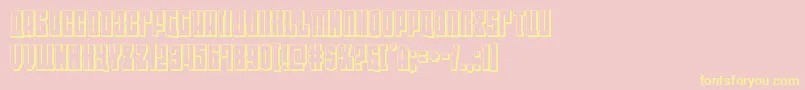 eastwest3d Font – Yellow Fonts on Pink Background