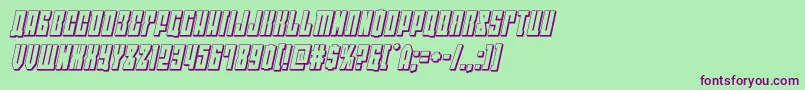 eastwest3dital Font – Purple Fonts on Green Background