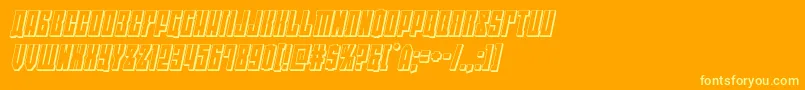 eastwest3dital Font – Yellow Fonts on Orange Background