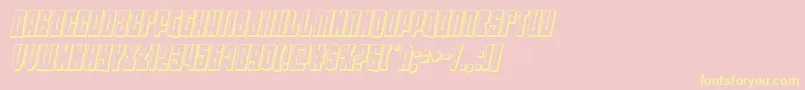 eastwest3dital Font – Yellow Fonts on Pink Background