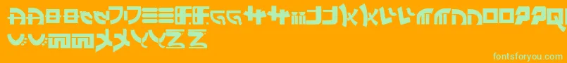 EastWestBackandForth Regular Font – Green Fonts on Orange Background