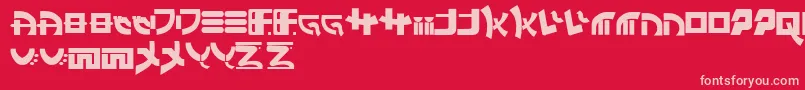 EastWestBackandForth Regular Font – Pink Fonts on Red Background