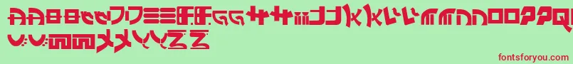 EastWestBackandForth Regular Font – Red Fonts on Green Background