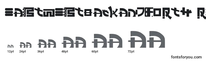 EastWestBackandForth Regular Font Sizes