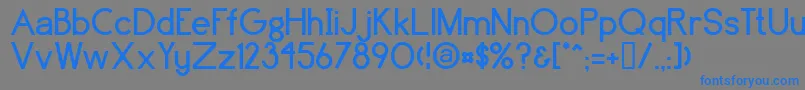 Brassfield Font – Blue Fonts on Gray Background