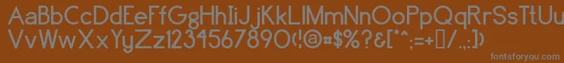 Czcionka Brassfield – szare czcionki na brązowym tle