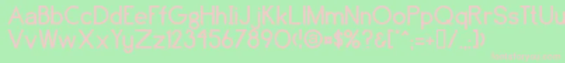 Brassfield-Schriftart – Rosa Schriften auf grünem Hintergrund