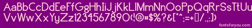 Brassfield-Schriftart – Rosa Schriften auf violettem Hintergrund