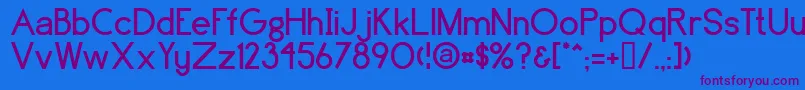 Brassfield Font – Purple Fonts on Blue Background