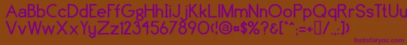 Brassfield Font – Purple Fonts on Brown Background