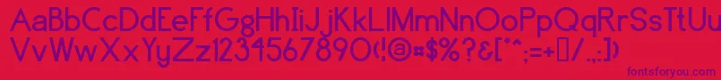 Brassfield Font – Purple Fonts on Red Background