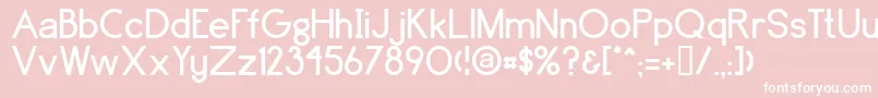 Brassfield-fontti – valkoiset fontit vaaleanpunaisella taustalla