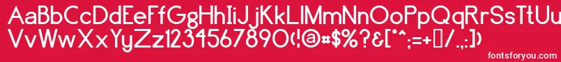 Brassfield Font – White Fonts on Red Background