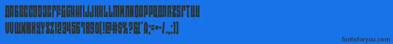 フォントeastwestcond – 黒い文字の青い背景