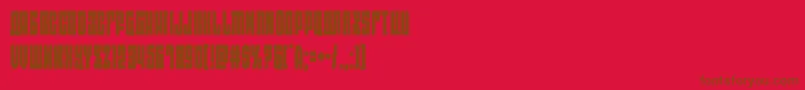 eastwestcond Font – Brown Fonts on Red Background