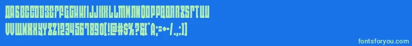 eastwestcond Font – Green Fonts on Blue Background