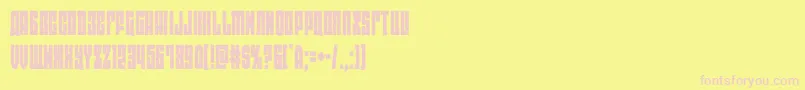 eastwestcond Font – Pink Fonts on Yellow Background