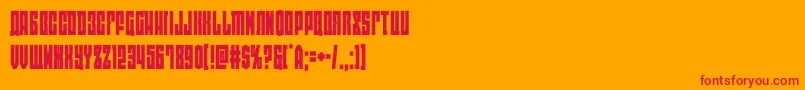 eastwestcond Font – Red Fonts on Orange Background
