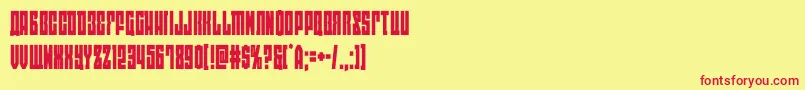 eastwestcond Font – Red Fonts on Yellow Background