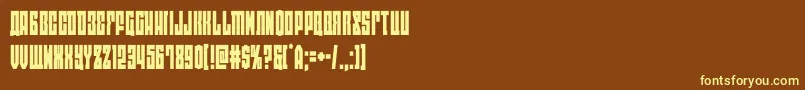 eastwestcond Font – Yellow Fonts on Brown Background