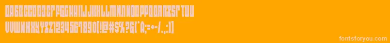 eastwestcond-fontti – vaaleanpunaiset fontit oranssilla taustalla