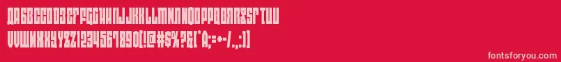 eastwestcond Font – Pink Fonts on Red Background