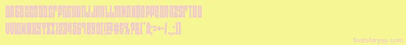 eastwestcond Font – Pink Fonts on Yellow Background