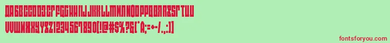 フォントeastwestcond – 赤い文字の緑の背景