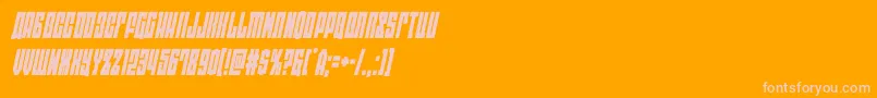 eastwestcondital-Schriftart – Rosa Schriften auf orangefarbenem Hintergrund