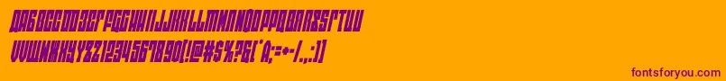 eastwestcondital-Schriftart – Violette Schriften auf orangefarbenem Hintergrund