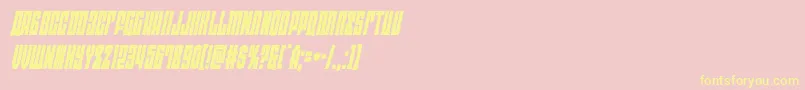 eastwestcondital-Schriftart – Gelbe Schriften auf rosa Hintergrund