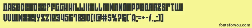 eastwestexpand Font – Black Fonts on Yellow Background