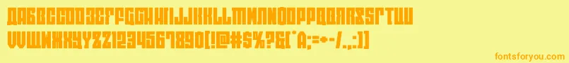 eastwestexpand Font – Orange Fonts on Yellow Background