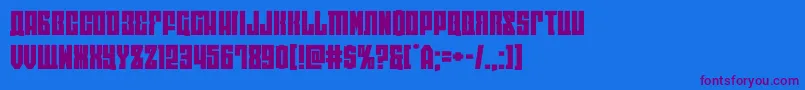 eastwestexpand Font – Purple Fonts on Blue Background