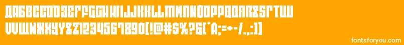 eastwestexpand Font – White Fonts on Orange Background