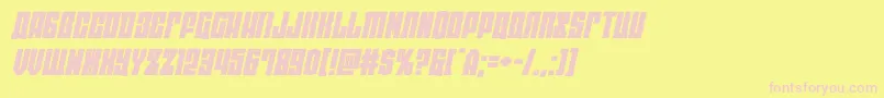 eastwestexpandital Font – Pink Fonts on Yellow Background